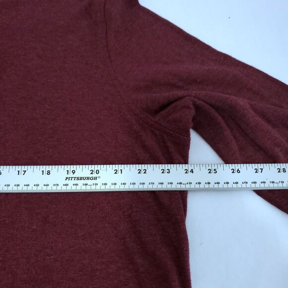 UNTUCKit Grassi Burgundy Henley Button Up Mens 2XL Front Long Sleeve - Picture 6 of 8